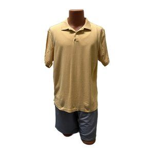 Tasso Elba Men's Classic Yellow Polo, Medium, Pre-owned